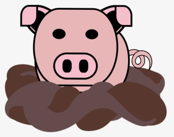 Graphic, Pig, Mud, Animal, Farm, Piggy, Mammal, Cute - Clip Art, HD Png Download, Free Download