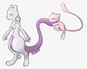 Mew And Mewtwo - Pokemon Mew & Mewtwo Png, Transparent Png, Free Download