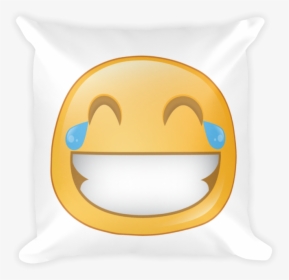 Expressive Laughing Square Stuffed Pillow - Cushion, HD Png Download, Free Download