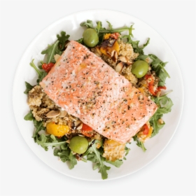 Fully Cooked Meal With Healthy Salmon - Salmon Meal Png, Transparent Png, Free Download