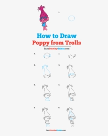 How To Draw Poppy From Trolls - Animal, HD Png Download, Free Download
