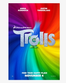 Trolls Movie Official Poster, HD Png Download, Free Download