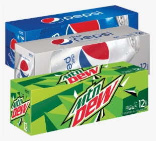 Pepsi And Mtn - Mountain Dew 12 Pack Cans, HD Png Download, Free Download