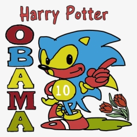 Harry Potter Sonic Obama Sticker, HD Png Download, Free Download
