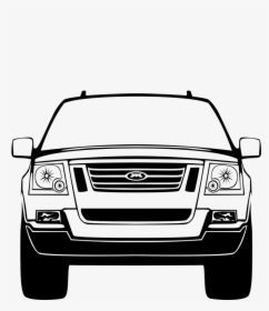 Suburban Assault Vehicle - Car Silhouette Front View, HD Png Download, Free Download