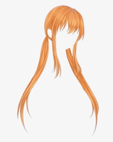 #animehair #orange #ginger #fruit #anime #hair #gacha - Anime Hair Wig Png, Transparent Png, Free Download