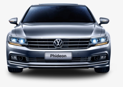 Gray Volkswagen Phideon Front View Car - Car Front View Png, Transparent Png, Free Download