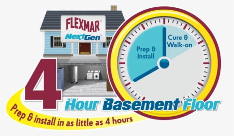 Flexmar 4 Hour Basement Floor Logo - Circle, HD Png Download, Free Download
