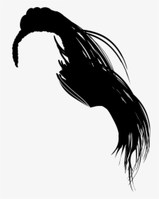 Female Hair Silhouette 2 Icons Png - Silhouette Long Hair Women, Transparent Png, Free Download