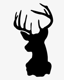 White-tailed Deer Silhouette Stencil Drawing - Printable Deer Pumpkin Stencil, HD Png Download, Free Download