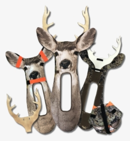 Mule Deer Antlers Silhouette Png - Reindeer, Transparent Png, Free Download