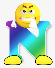 Transparent Smiling Emoji Clipart - Letter N Smiley, HD Png Download, Free Download