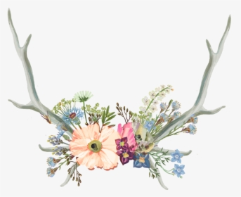 Antlers Png Tumblr - Flower Crown Png, Transparent Png, Free Download