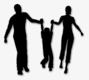 Silhouette Family Stock Photography - Parents With Kid Shadow, HD Png Download, Free Download