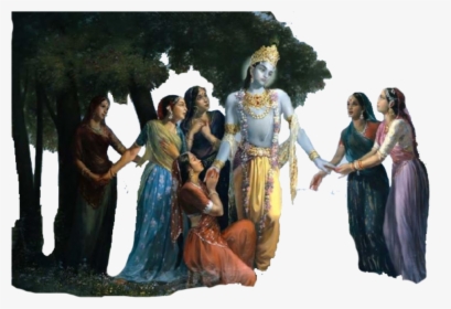 Lord Krishna With Gopis, HD Png Download, Free Download