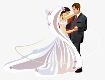 Transparent Wedding Clip Art - Bride And Groom Png, Png Download, Free Download