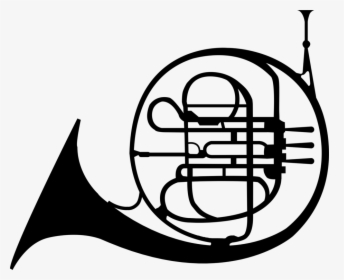Line Art,types Of Trombone,monochrome Photography Vector - Mellophone Clipart, HD Png Download, Free Download