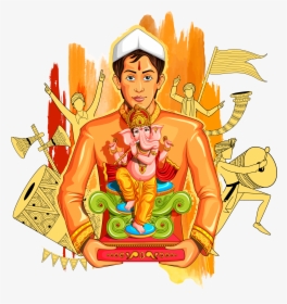Clipart Happy Ganesh Chaturthi - Ganesha, HD Png Download, Free Download