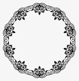 Line Art,symmetry,monochrome Photography - Flower Ornament Circle, HD Png Download, Free Download