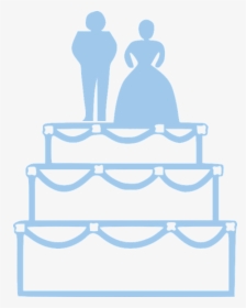 Cake, Wedding, Couple, Sweet, Romantic, Layers - Wedding Cake Clip Art, HD Png Download, Free Download