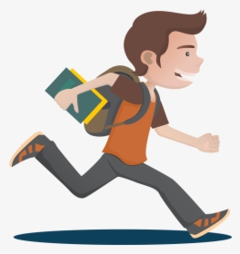 Clipart Png Student - Running In School Clipart, Transparent Png, Free Download