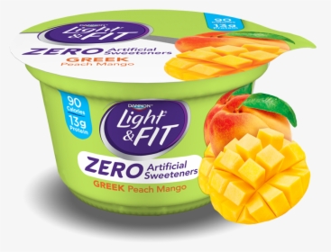 Peach Mango Png - Dannon Light And Fit Zero Artificial Sweeteners Upc, Transparent Png, Free Download
