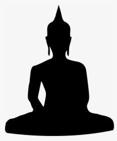 Buddha Temple Png Clipart - Buddha Black And White Drawing, Transparent Png, Free Download