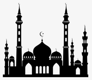 Islam Drawing Temple - Gambar Masjid Hitam Putih, HD Png Download, Free Download