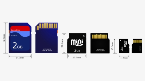 Sd Class Difference Micro - Different Size Sd Cards, HD Png Download, Free Download