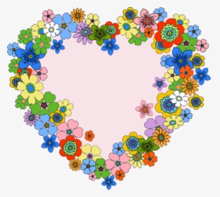 Flowers Ring Png - Clip Art Free Floral Heart, Transparent Png, Free Download