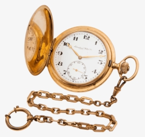 Gold Pocket Watch Clock - Gold Pocket Watch Png, Transparent Png, Free Download