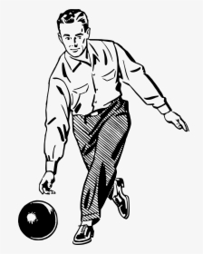 Bowling Man Clip Arts - Man Bowling Clipart, HD Png Download, Free Download