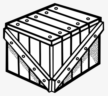 Crate Clip Art , Png Download - Crate Black And White, Transparent Png, Free Download