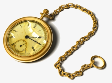 Pocket Watch Antique Clock - Gold Pocket Watch Drawing, HD Png Download, Free Download