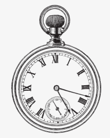 Transparent Watch Clipart - Easy Pocket Watch Drawing, HD Png Download, Free Download