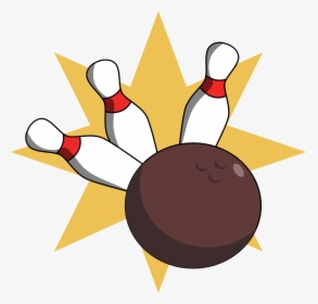 Bowling Transparent Image - Bowling Ball Hitting Pins Png, Png Download, Free Download