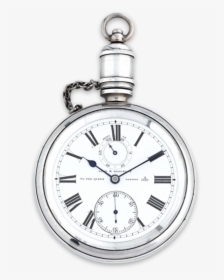 Lund & Blockley Silver Explorer"s Pocket Watch - Clock, HD Png Download, Free Download