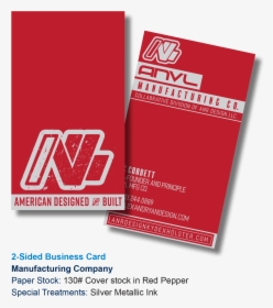 Anvl Manufacturing Business Card Printing Example - Business Card Design, HD Png Download, Free Download