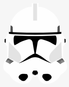 Transparent Star Wars Clipart - Clone Trooper Helmet Outline, HD Png Download, Free Download