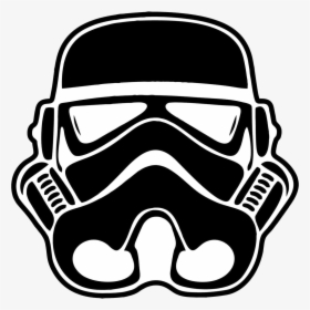 Stormtrooper Helmet Clipart Transparent Png - Black And White Stormtrooper Helmet, Png Download, Free Download