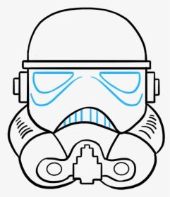 How To Draw Stormtrooper Helmet - Cartoon Storm Trooper Helmet, HD Png Download, Free Download
