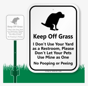 Transparent Dog Pooping Png - Keep Dog Off Lawn Signs, Png Download, Free Download