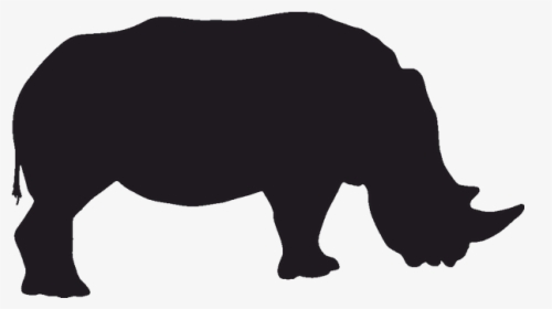 Black Rhinoceros Save The Rhino Indian Rhinoceros Silhouette - Rinoceronte Animado Negro, HD Png Download, Free Download