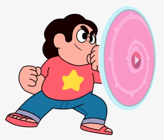 Stevenuniverse Theoryzone Wikia - Steven Universe With Shield, HD Png Download, Free Download