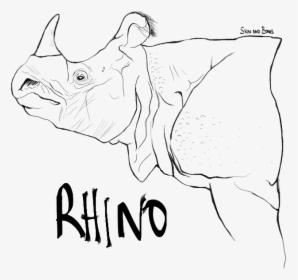 Rhino - Line Art, HD Png Download, Free Download