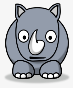 Black Rhino Clip Arts - Cartoon Rhino Clipart, HD Png Download, Free Download