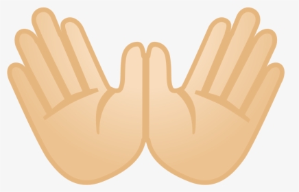 Open Hands Light Skin Tone Icon - Emoji Meaning 2 Hands, HD Png Download, Free Download