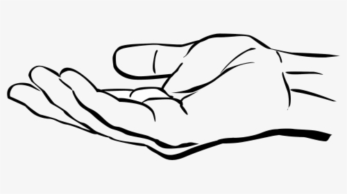 Hand Top Praying Hands Open Clipart Design Transparent - Open Hand Drawing Png, Png Download, Free Download