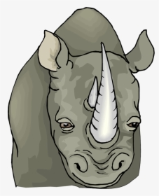 Rhino Face Clipart - Rhinoceros Face Clipart, HD Png Download, Free Download