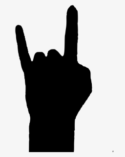 Rock Sign Of The Horns Clip Art - Rock On Hand Sign Png, Transparent Png, Free Download